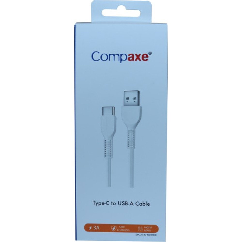 Compaxe Ctk-Btu USB 3.0 1mt Type-C 3A Şarj Kablosu Cep Telefonu Kablosu Fiyatı