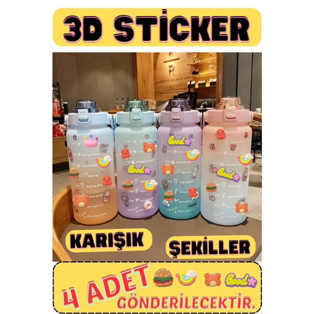 Comprox 3d Sticker 4 Lü Matara Yapışkan Sticker Etiket Fiyatı