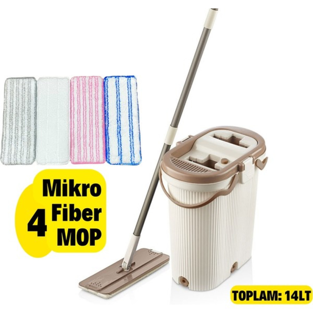 Comprox Vip Ahmet Vipset Pro Kumsal Mop Temizlik Seti 4+1 Bez %100 Temiz Su Kirli Su Ayıran Temizli - Renkli Temizlik Malzemeleri Fiyatı