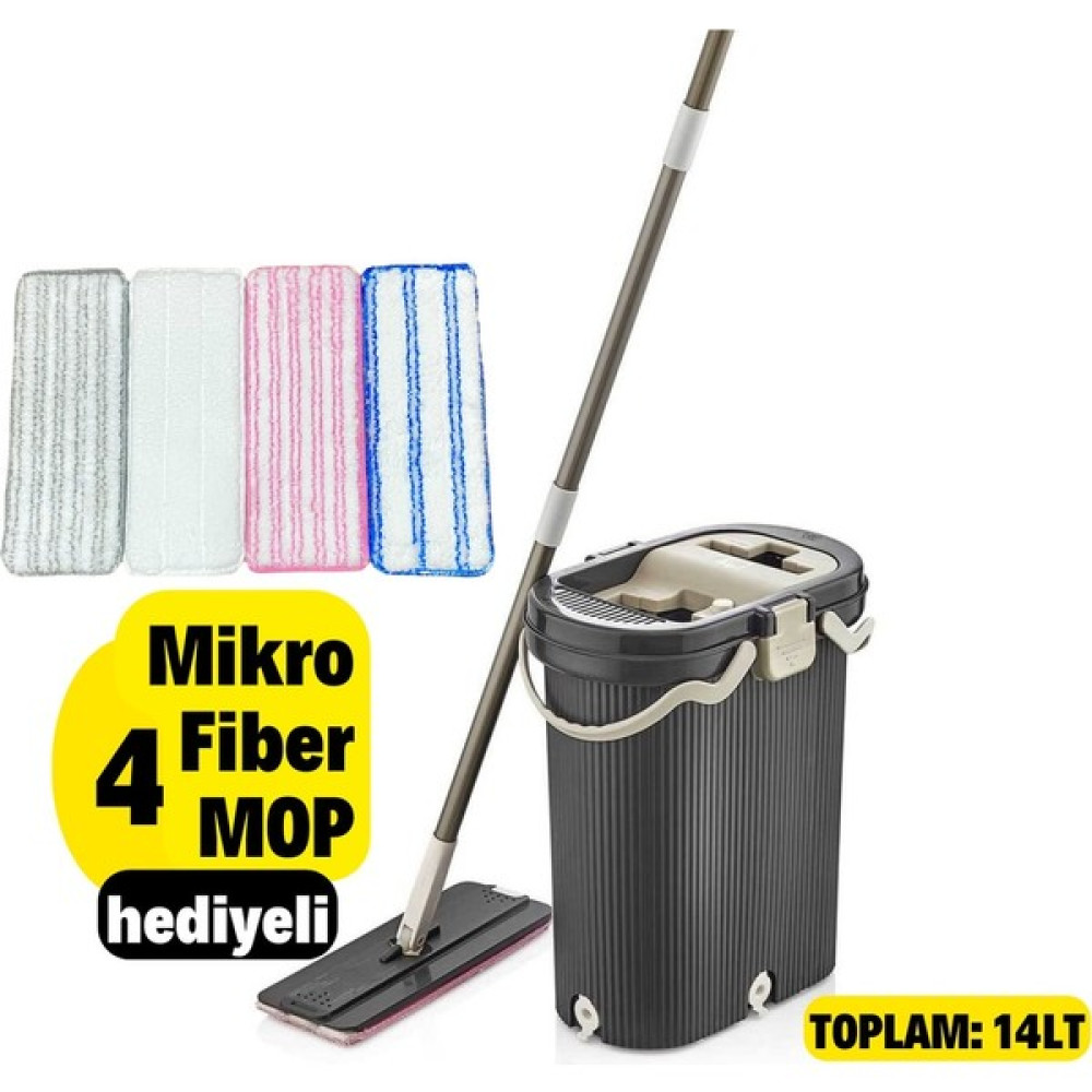 Comprox Vip Ahmet Vipset Pro Mop Temizlik Seti 4'lü Bez %100 Temiz Su Kirli Su Ayıran Temizlik Set - Renkli Temizlik Malzemeleri Fiyatı