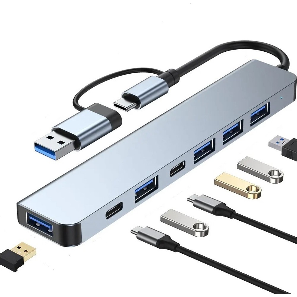 Comse 7 In 1 Usb type-C USB A+Usb C-Usb 2.0/3.0 Çevirici Adaptör Çok Portlu Çoklayıcı Usb Hub Bilgisayar Çevirici ve Adaptörü Fiyatı