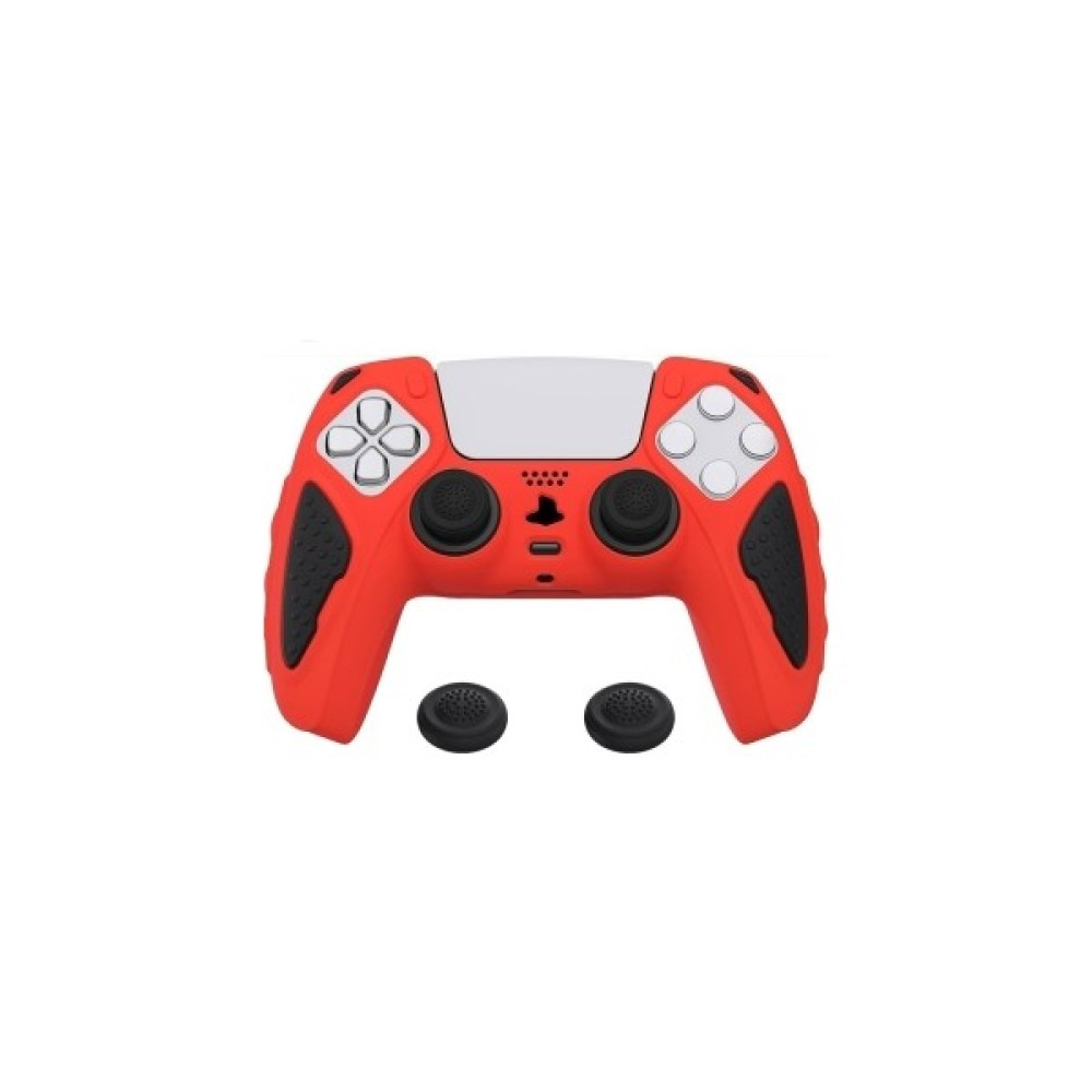 Comse Playstation 5 Ps5 Joystick Kol Silikon Kılıf Analog Koruyucu Set - Kırmızı - Siyah PlayStation 5 PS5 Oyunları Fiyatı