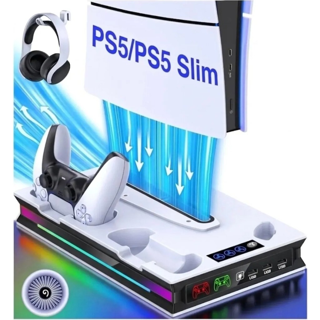 Comse Ps5 Slim Pro Fonksiyonel Fanlı Şarj Standı LED Göstergeli Dijital ve CD Li Sürüm Uyumlu Yh60 Diğer Fiyatı