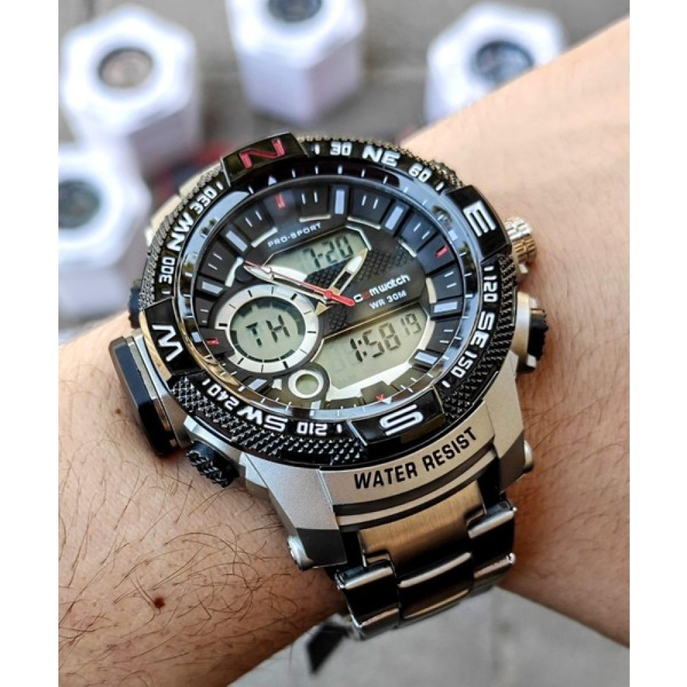 Comwatch Dijital ve Analog Kol Saati - Gri Kol Saatleri Fiyatı