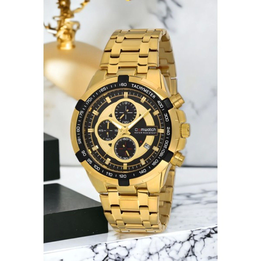Comwatch ZMCMW007 Gold Renk Erkek Kol Saati Full Fonksiyon+Bileklik 3ATM Kol Saatleri Fiyatı
