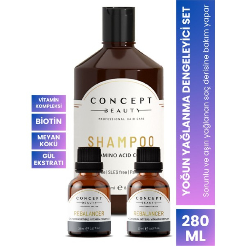 Concept Beauty Yoğun Yağlanma Dengeleyici Saç Bakım Seti - 1 Oto Boyaları Fiyatı