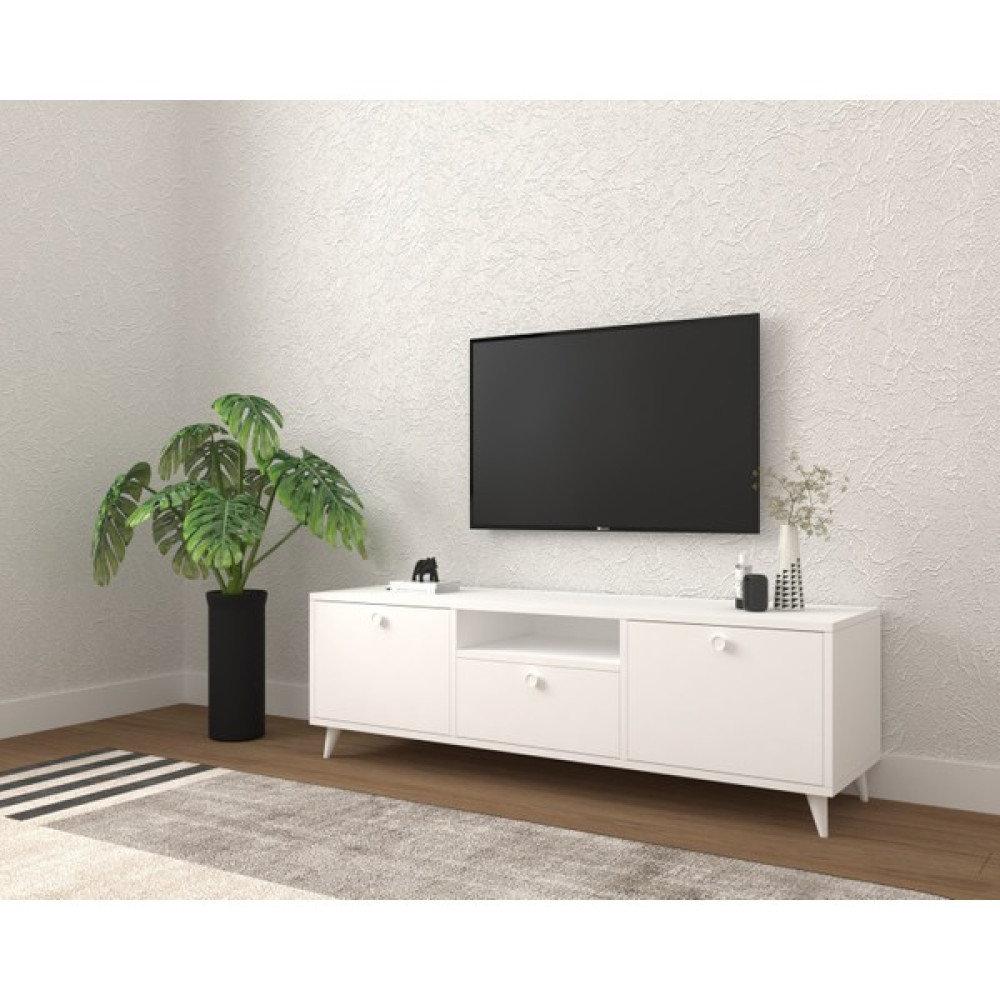 Conceptiva Relax Tv Sehpası 140 cm 3 Kapaklı Tv Ünitesi - Beyaz Tv Ünitesi / Sehpası Fiyatı