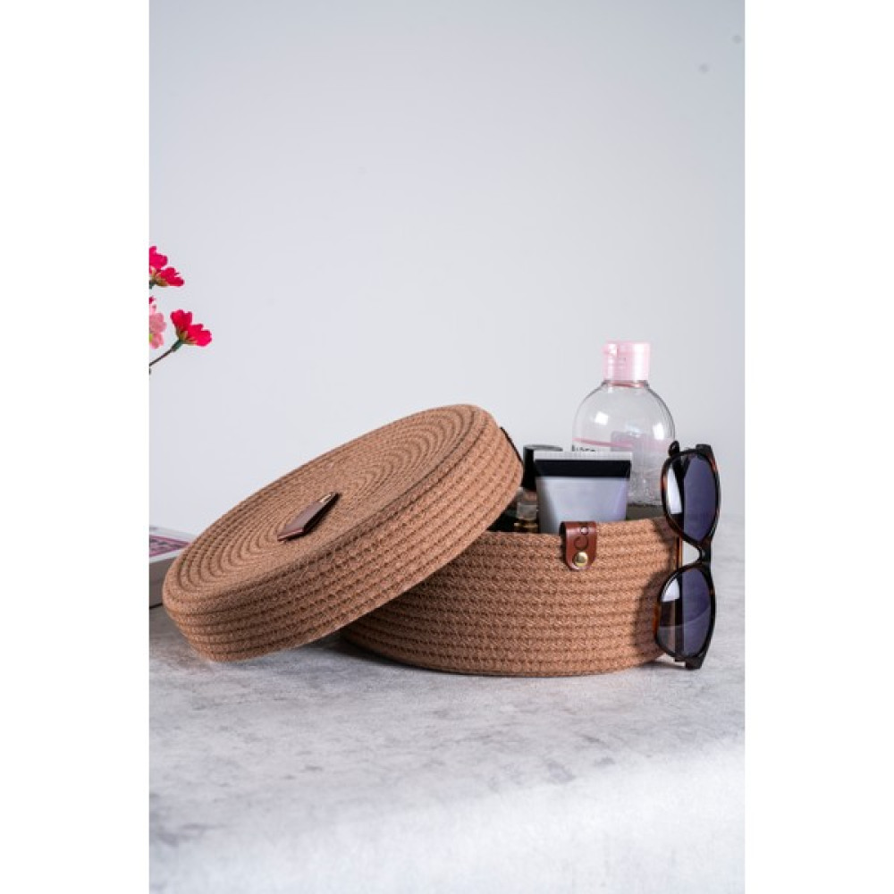 Concise Kapaklı Hasır Sepet Organizer Çok Amaçlı Düzenleyici - Naturel Sepet Fiyatı