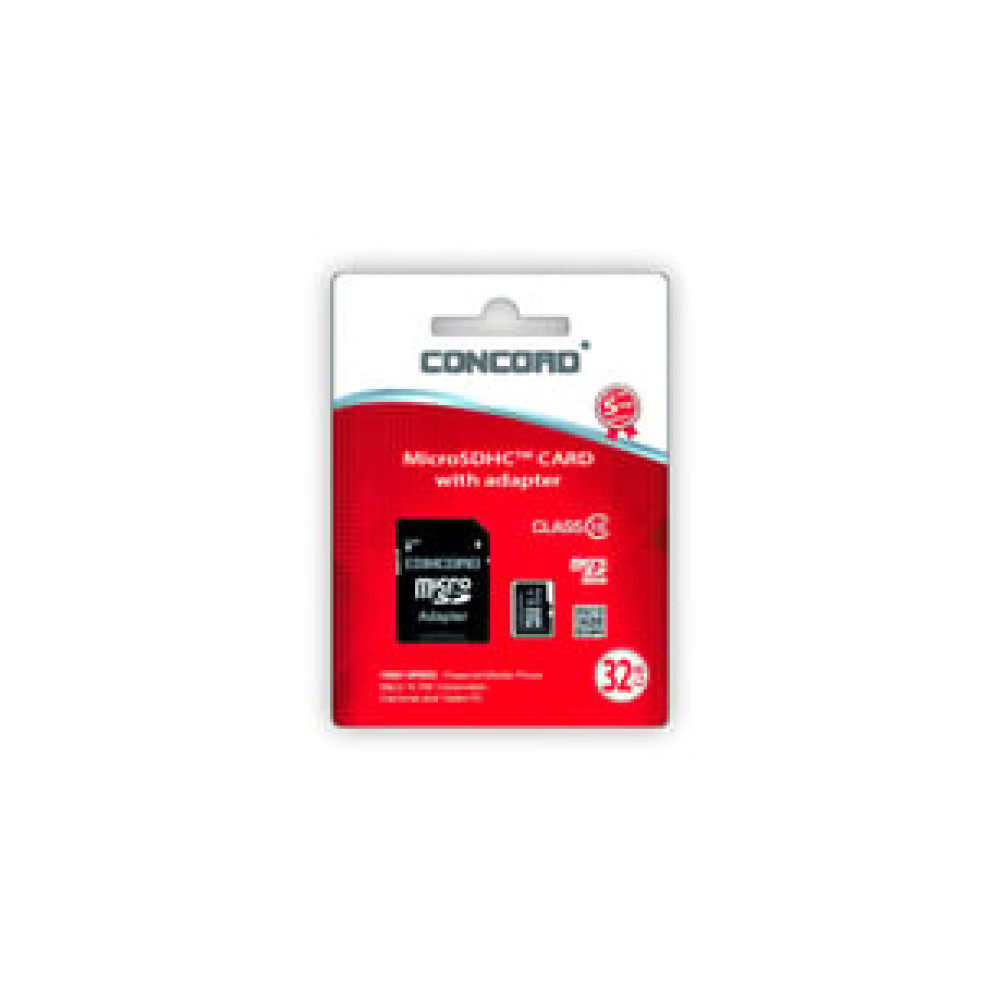 Concord 32Gb 10 Mbps Hız Micro Sdhc Hafıza Kartı + Adaptör Kaset & Depolama Ürünleri Fiyatı