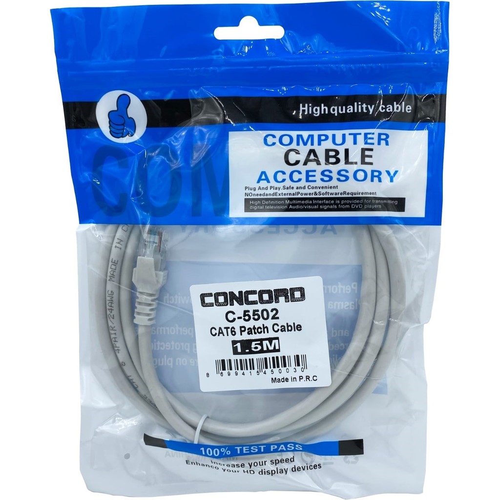Concord C-5502 Cat6 Patch - 1.5m SSD / Solid State Drive Fiyatı
