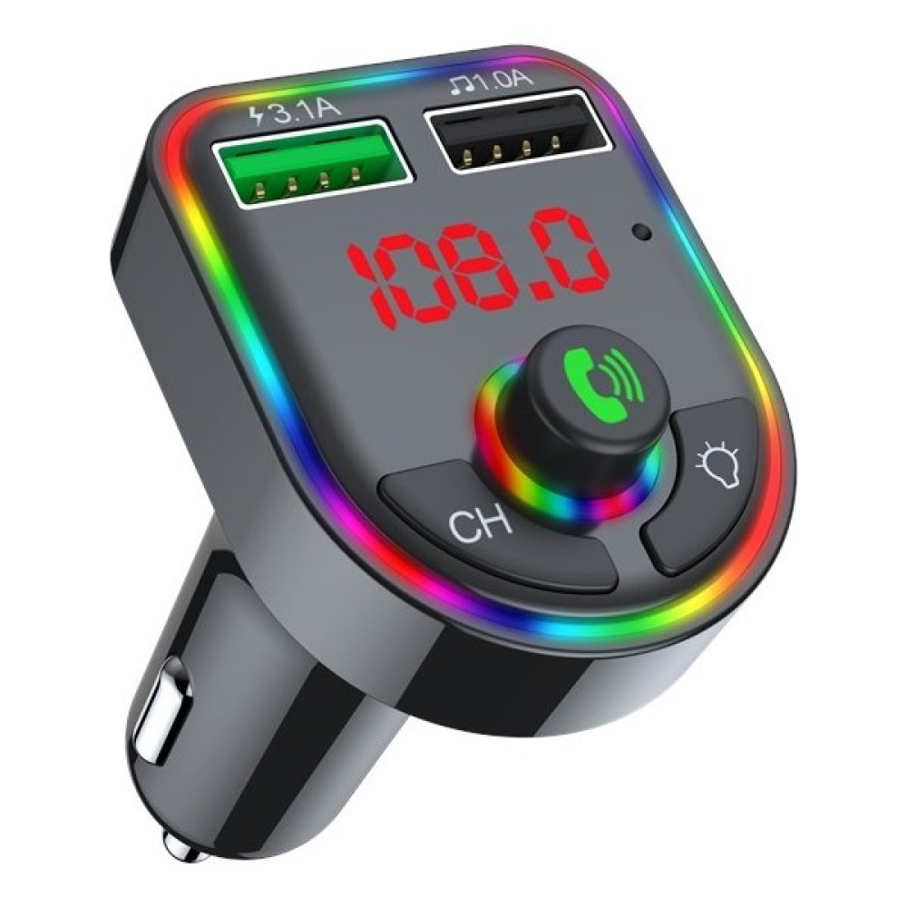 Concord C613 Rgb Işıklı Bluetoothlu USB Bellek, Hafıza Kartı ve 3.1A+1A Şarj Girişli Fm Transmitter - Siyah Oto Transmitterleri Fiyatı