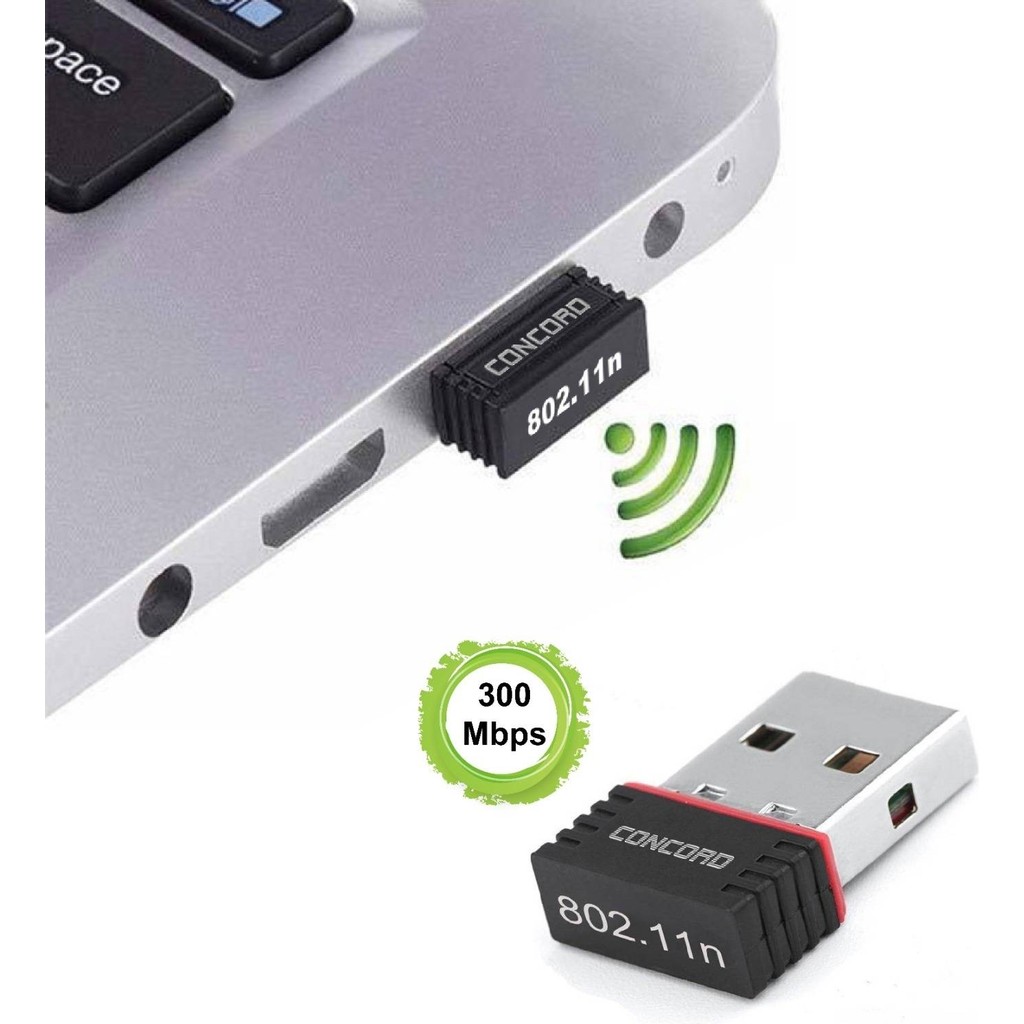 Concord W-1 300MBPS Mini USB Wifi Kablosuz Alıcı Adaptör Wlan Wireless Adaptör Fiyatı