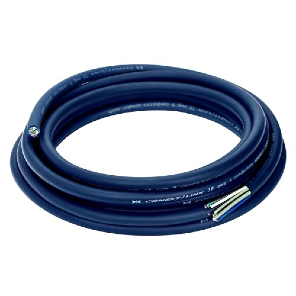 Conext Link MSC918-20 20 Feet 9 Conductors Blue Speed Wire Primary Wire Speaker Cable 18 AWG Gauge GA 100% OFC Copper Stranded Trailer （11993）
