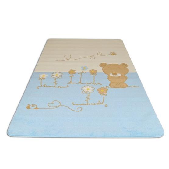 Confetti Baby Set Shy Bear Oymalı Mavi 120x180 cm Çocuk Halısı