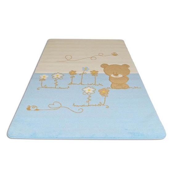 Confetti Baby Set Shy Bear Oymalı Mavi 120x180 cm Çocuk Halısı