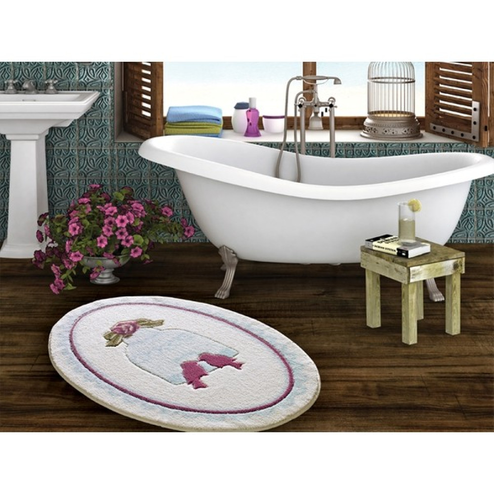 Confetti Bırd Cage Bej Oymalı Banyo Halısı 80X130 Cm - Renkli - Paspas Klozet Takımı Fiyatı