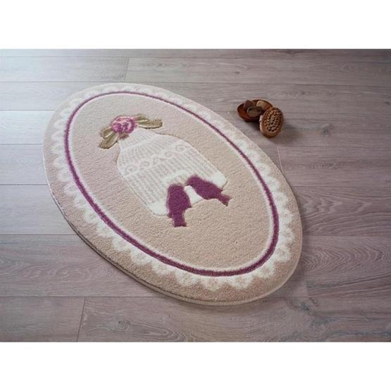 Confetti Bird Cage Mor 80x130 cm Banyo Paspası