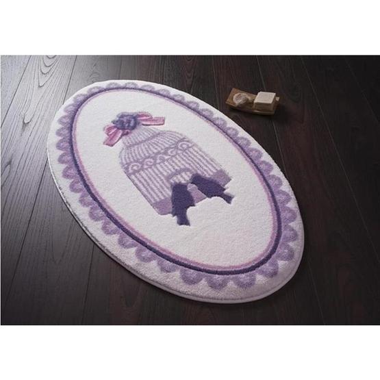 Confetti Bird Cage Mor 80x130 cm Banyo Paspası