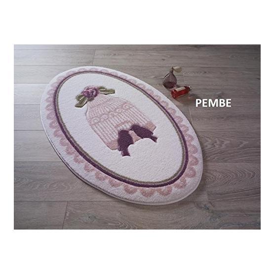 Confetti Bird Cage Oymalı Mor 66x107cm Banyo Halısı