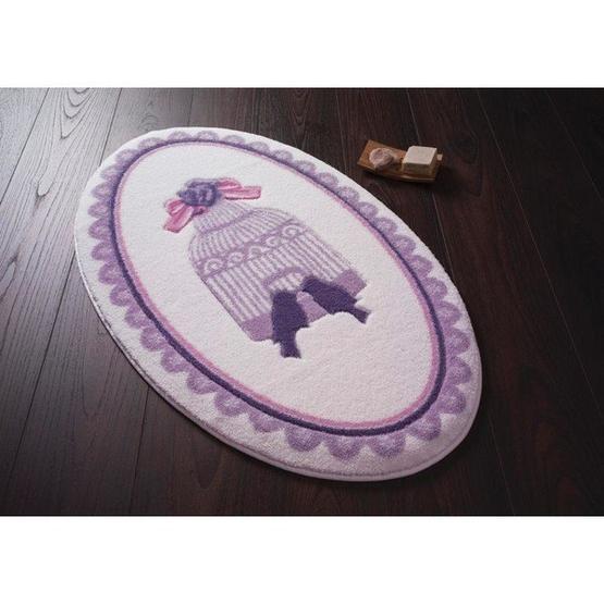 Confetti Bird Cage Oymalı Mor 66x107cm Banyo Halısı