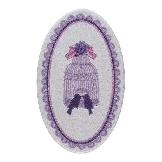Confetti Bird Cage Oymalı Mor 66x107cm Banyo Halısı