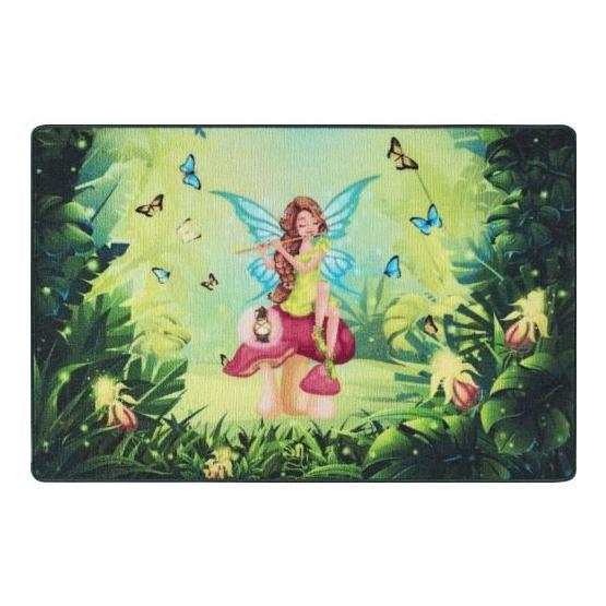 Confetti Fairy Song Yeşil Bukle 133x190 cm Çocuk Halısı