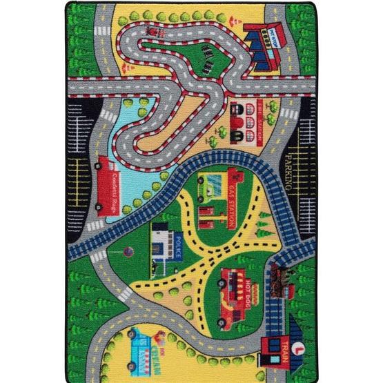 Confetti Freeway 133X190 Yeşil Bukle Çocuk Halısı