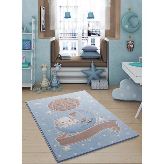 Confetti New Moon 100x150 Açık Mavi Oymalı Çocuk Halısı