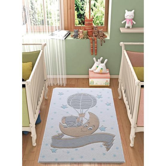 Confetti New Moon 100x150 Açık Mavi Oymalı Çocuk Halısı Bebek Odası Halı Fiyatı