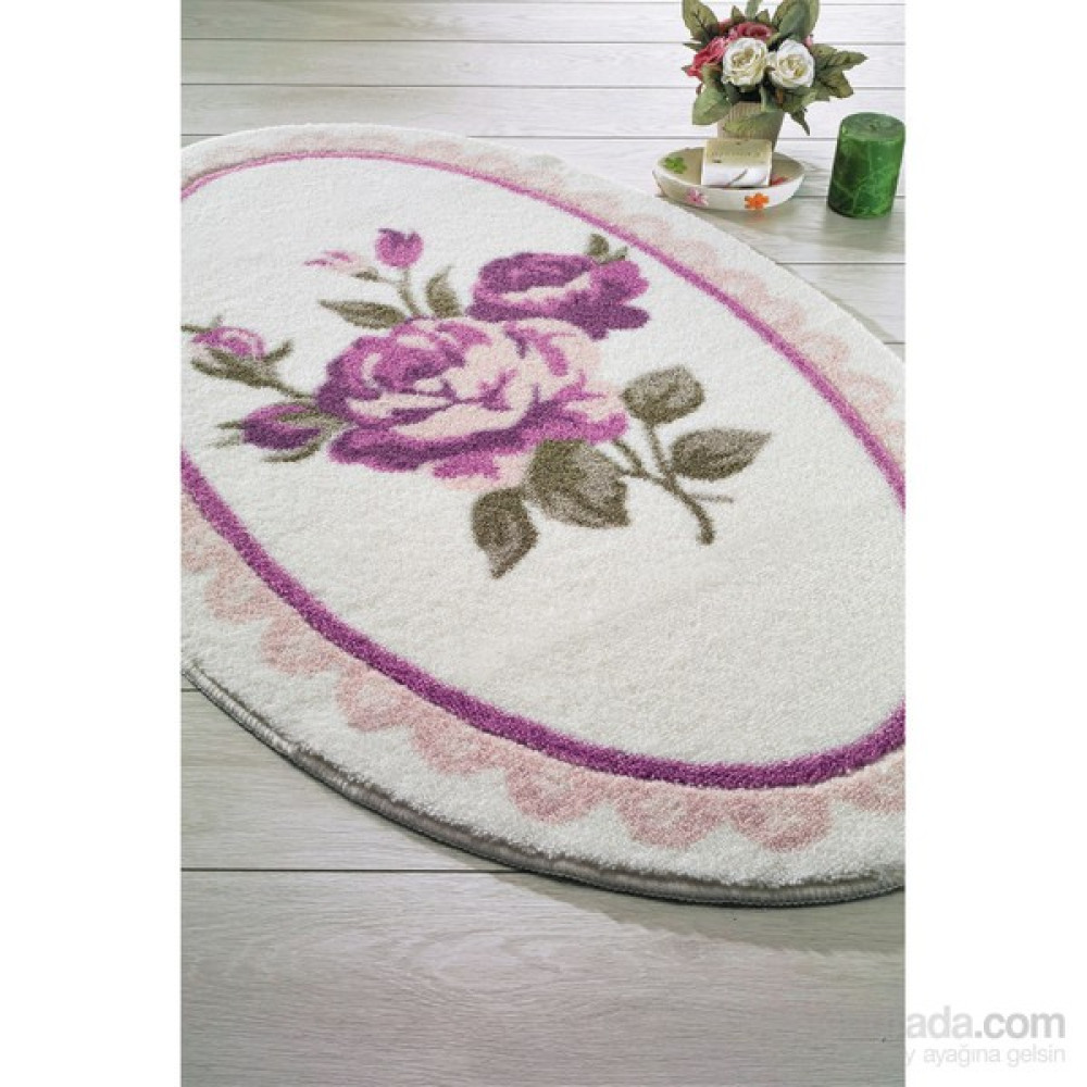 Confetti Rosa 66X107 Pembe Oymalı Banyo Halısı Klozet Takımı Fiyatı