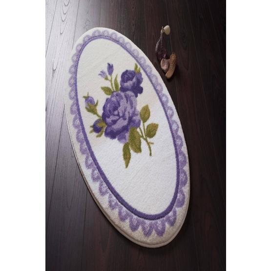 Confetti Rosa Mor 80x130 cm Banyo Paspası