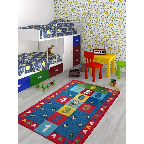 Confetti Seksek 100x150 cm Kırmızı Çocuk Halısı
