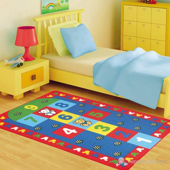 Confetti Seksek 100x150 cm Kırmızı Çocuk Halısı