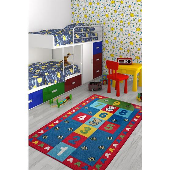Confetti Seksek 100x150 cm Kırmızı Çocuk Halısı