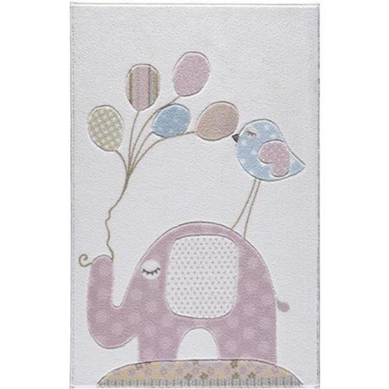 Confetti Spotty Elephant Oymalı Açık Pembe 100x150 cm Çocuk Halısı