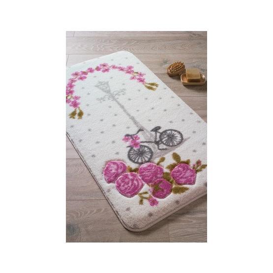 Confetti Vintage Bike Pembe 80x140 cm Banyo Paspası