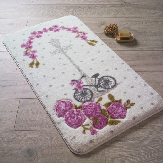 Confetti Vintage Bike Pembe 80x140 cm Banyo Paspası Banyo Halısı Fiyatı