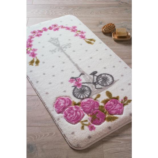 Confetti Vintage Bike Pembe 80x140 cm Banyo Paspası