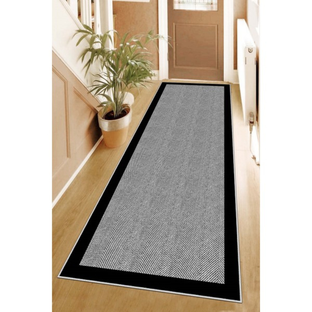 Confidence Home Makinede Yıkanabilir Kaymaz Taban Leke Tutmaz Modernkesme Yolluk Mutfak Yolluk Halı Yolluk - 80 x 200 cm - Gri Yolluk Fiyatı