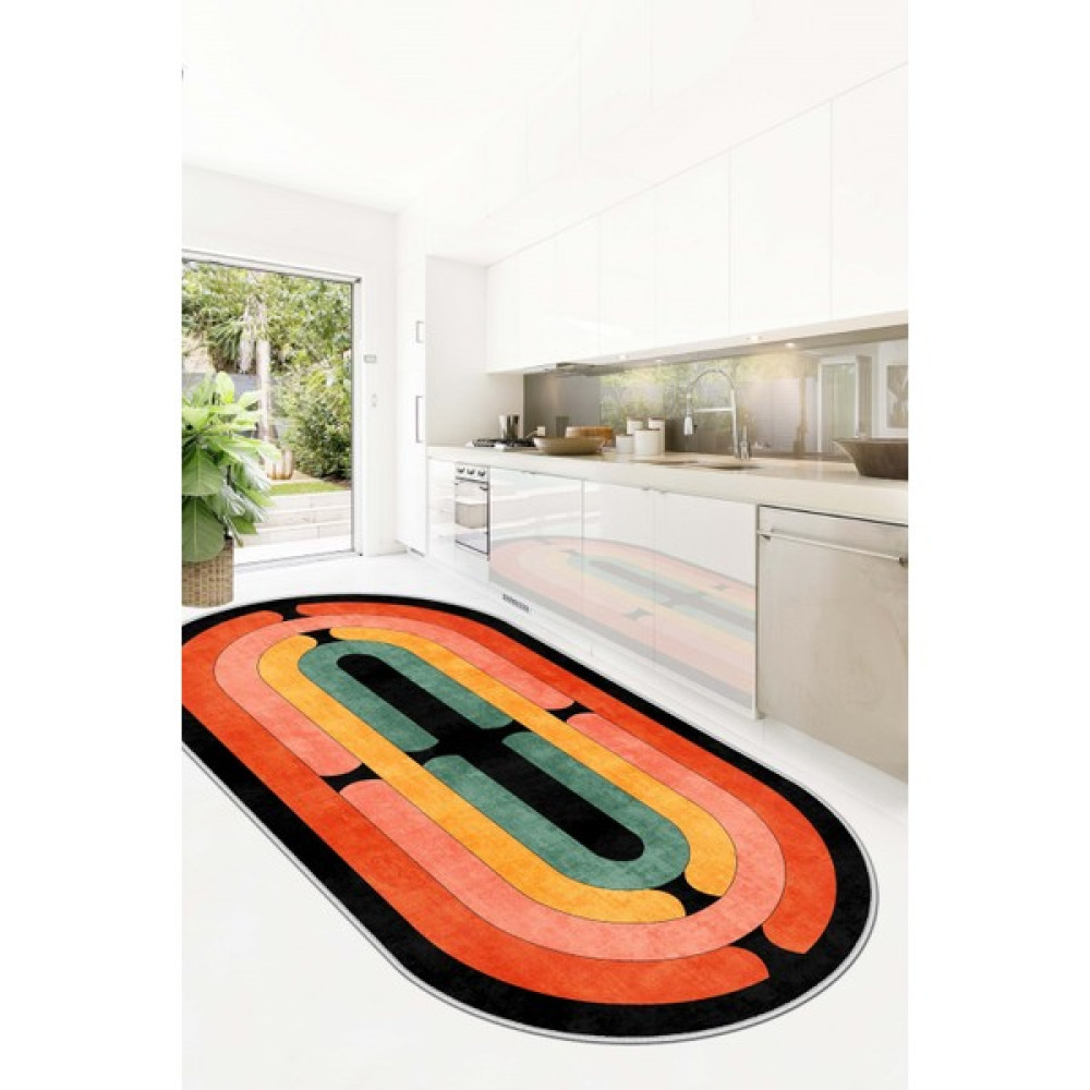 Confidence Home Yıkanabilir Kaymaz Leke Tutmaz Salon Halısı Mutfak Halısı Koridor Halısı Yolluk ve Paspas - 60 x 100 cm - Renkli Salon Halısı Fiyatı