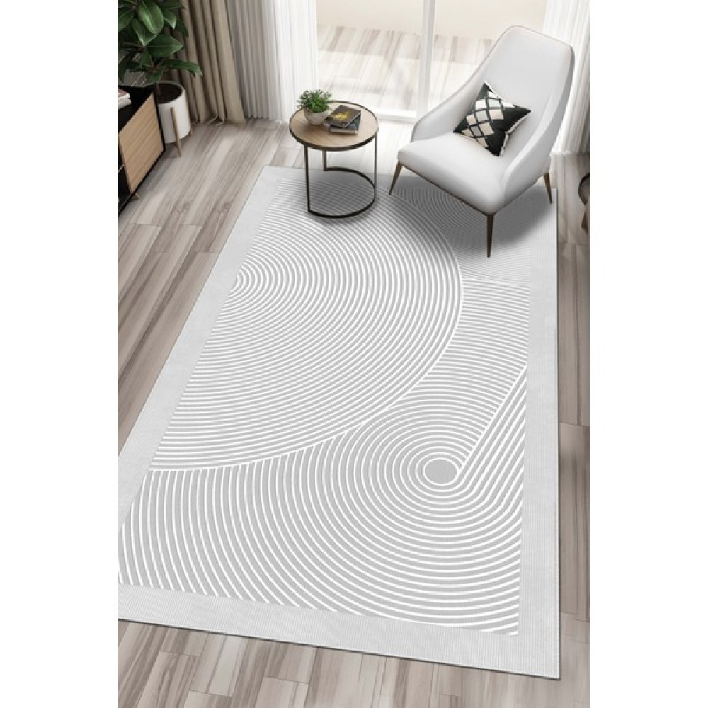 Confidence Home Yıkanabilir Kaymaz Leke Tutmaz Salon Halısı Mutfak Halısı Koridor Halısı Yolluk ve Paspas - 80 x 150 cm - Gri Salon Halısı Fiyatı