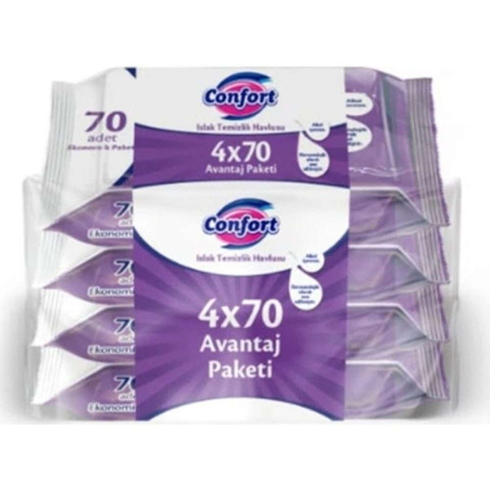 Confort Islak Temızlık Havlusu 4*70 Adet Oto Boyaları Fiyatı