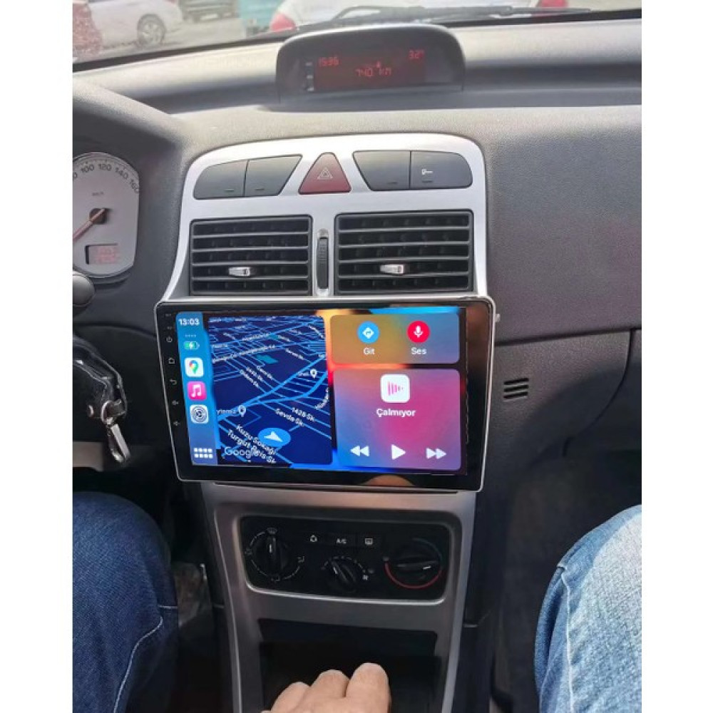 Conio Peugeot 307 2001-2008 Yıl Android Sürüm 13 Kablosuz Carplay Navigasyon Multimedya 9 Inç Ekran 2gb Ram 32GB Rom Hafıza Oto Görüntü Sistemleri Fiyatı