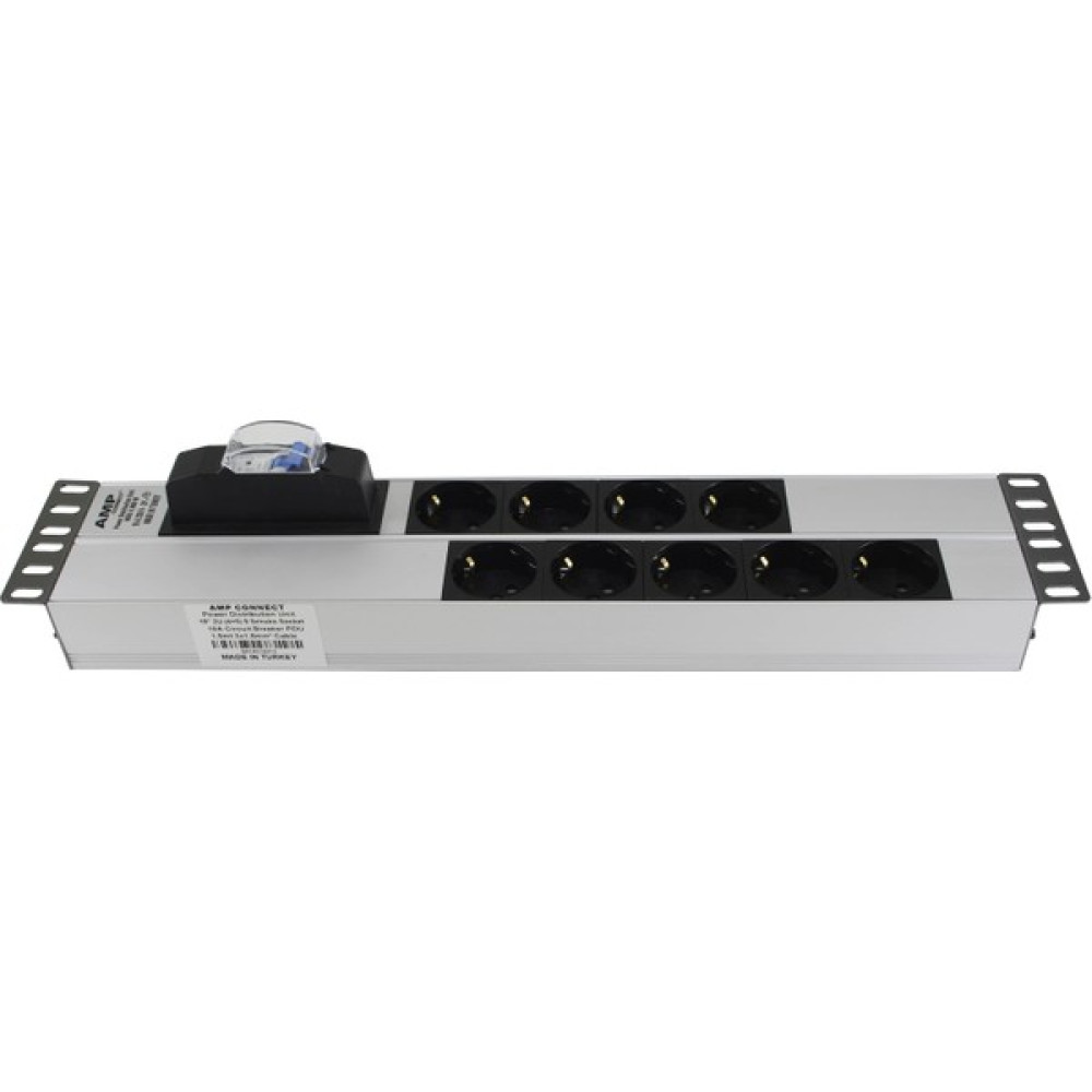 Connect 16A 9'lu Sigortalı Alüminyum Rack Kabin Prizi Pdu Sunucu Fiyatı