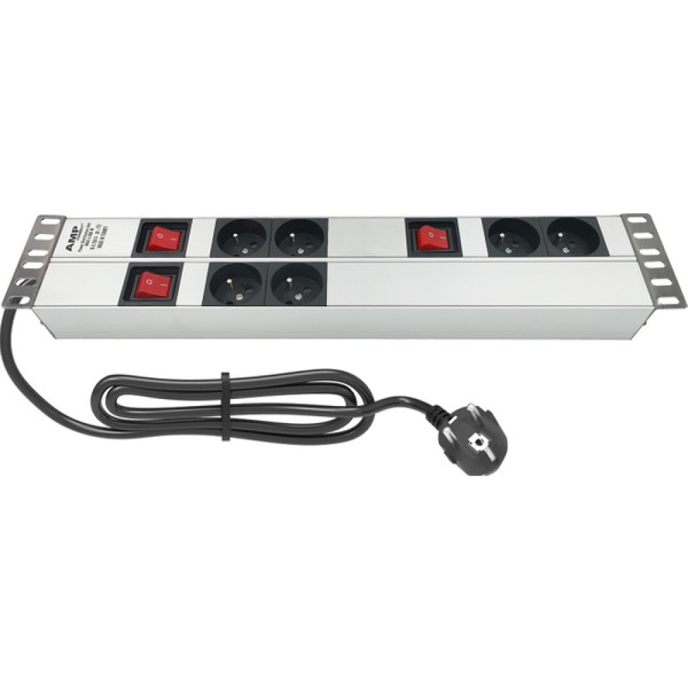 Connect 19'' 2u (2+2+2) 6 Way French Type Nfc 61314 Socket On / Off Lıghted Swıtch, 3x1,5 Mm² Nymhy Cable, DIN49441 Plug Alumınıum Profıle Frame Pdu Oto Boyaları Fiyatı