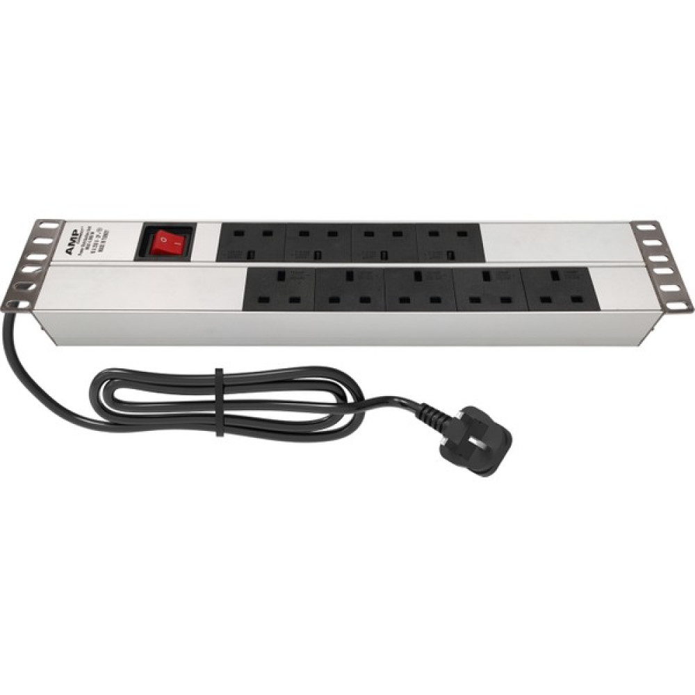 Connect 19'' 2u 9 Brıtısh Type BS1363 Socket On / Off Lıghted Swıtch, 3x1,5 Mm² Nymhy Cable, BS1363 Plug Alumınıum Profıle Frame Pdu Oto Boyaları Fiyatı