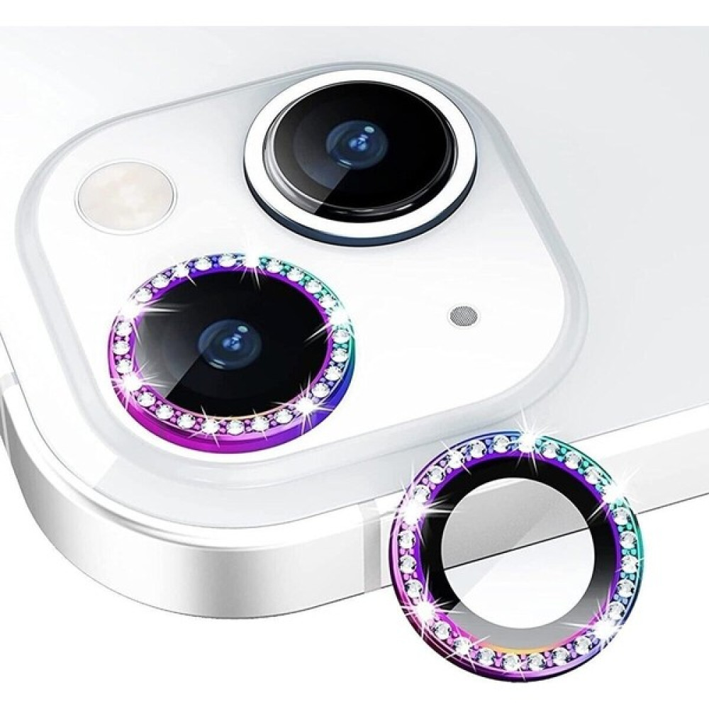 Conocer Iphone 11/12/12 Mini Uyumlu Taşlı 3D Kamera Lens Koruyucu Colorful [2'li Set] - iPhone 11 - Renkli Cep Telefonu Kılıfı Fiyatı