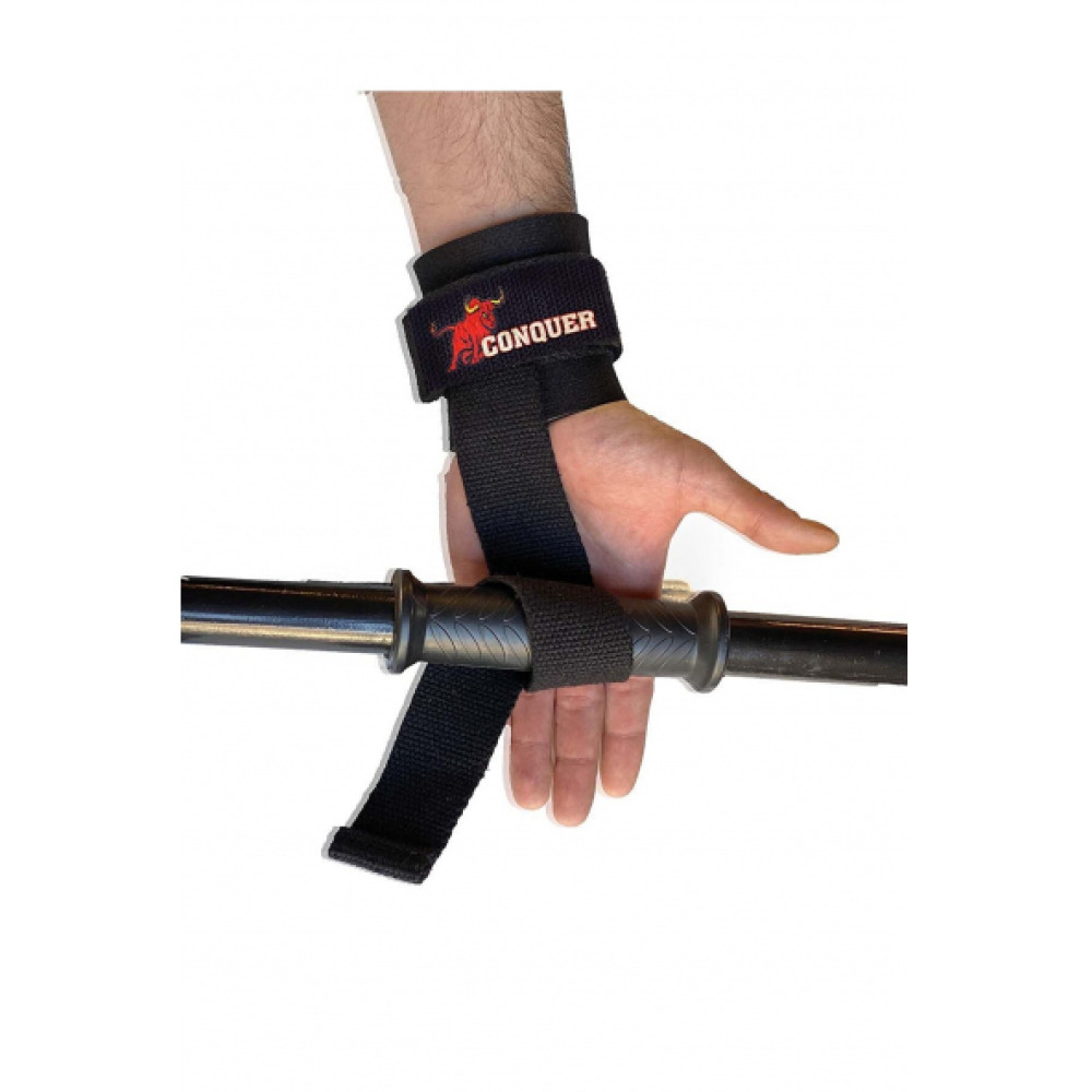 Conquer Big Rich Grip Pro Lifting Straps Siyah Dambıllar & El / Ayak Ağırlıkları Fiyatı