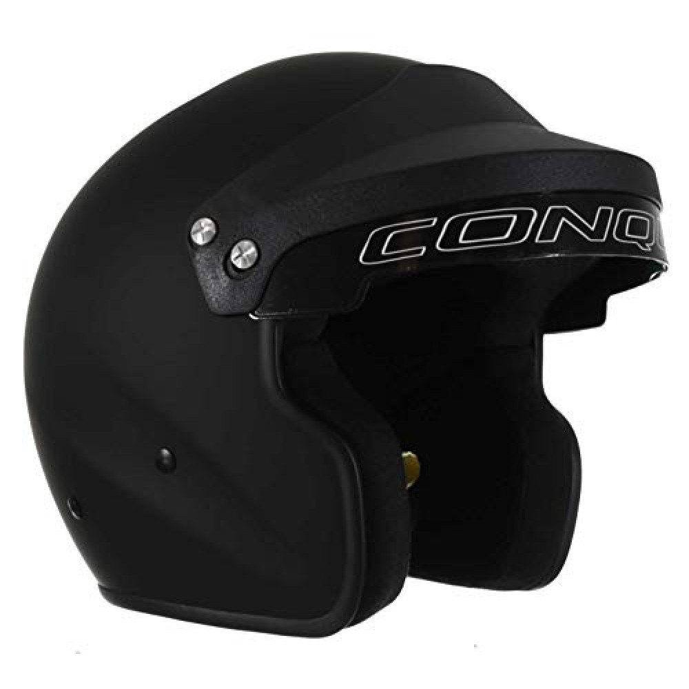 Conquer Snell SA2020 Approved Open Face Auto Racing Race Car Helmet - Adult | Men | Women | Youth - Black or White