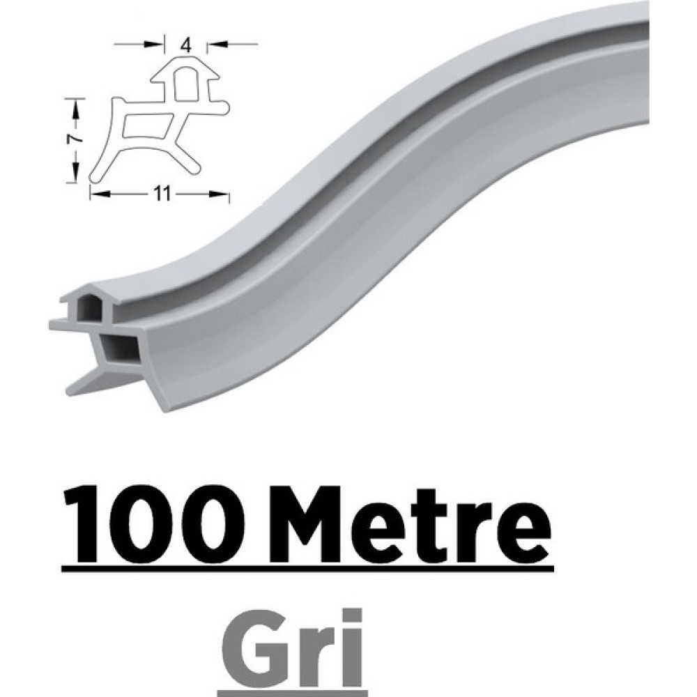 Contacall Pen Markalarının Kapı Pencere Contası Pvc Fitili 100 Metre Gri Tüm Standart Pvc Pimapen, Fıratpen, Egepen, Winsa Gibi Markalara Uygun Dış Cephe Yalıtım Malzemeleri Fiyatı